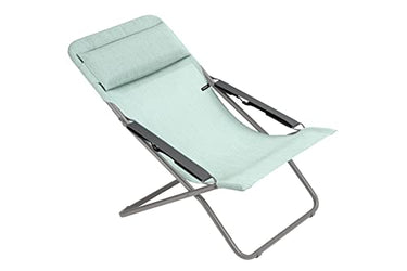 Lafuma Transabed Batyline Duo Gartenliege, zusammenklappbar, Multi-Positionen, Grau Galet im Sale